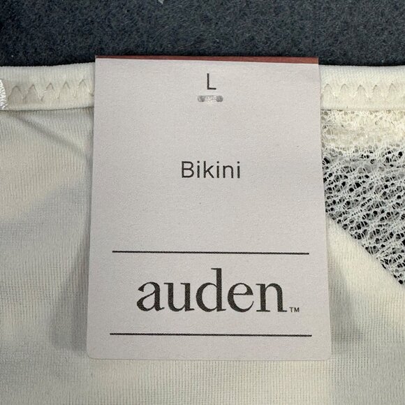 Auden Womens Size Large Panty Bikini Lace White New With Tags - Picture 3 of 9